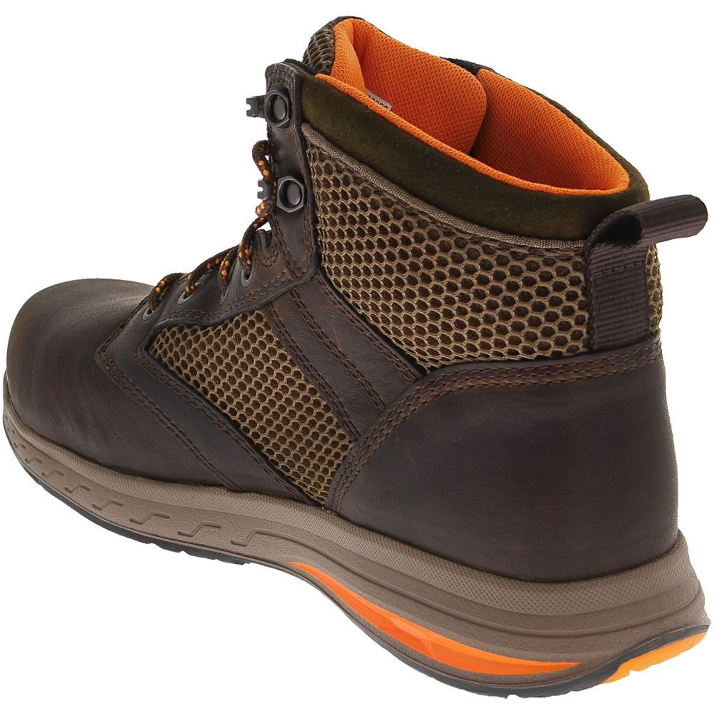 Timberland PRO Drivetrain Mid Composite Toe Work Boots - Mens Brown Back View