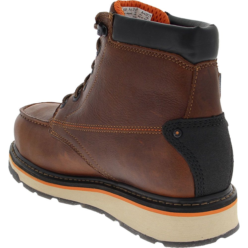 Timberland PRO Gridworks Moc Safety Toe Work Boots - Mens Brown Back View