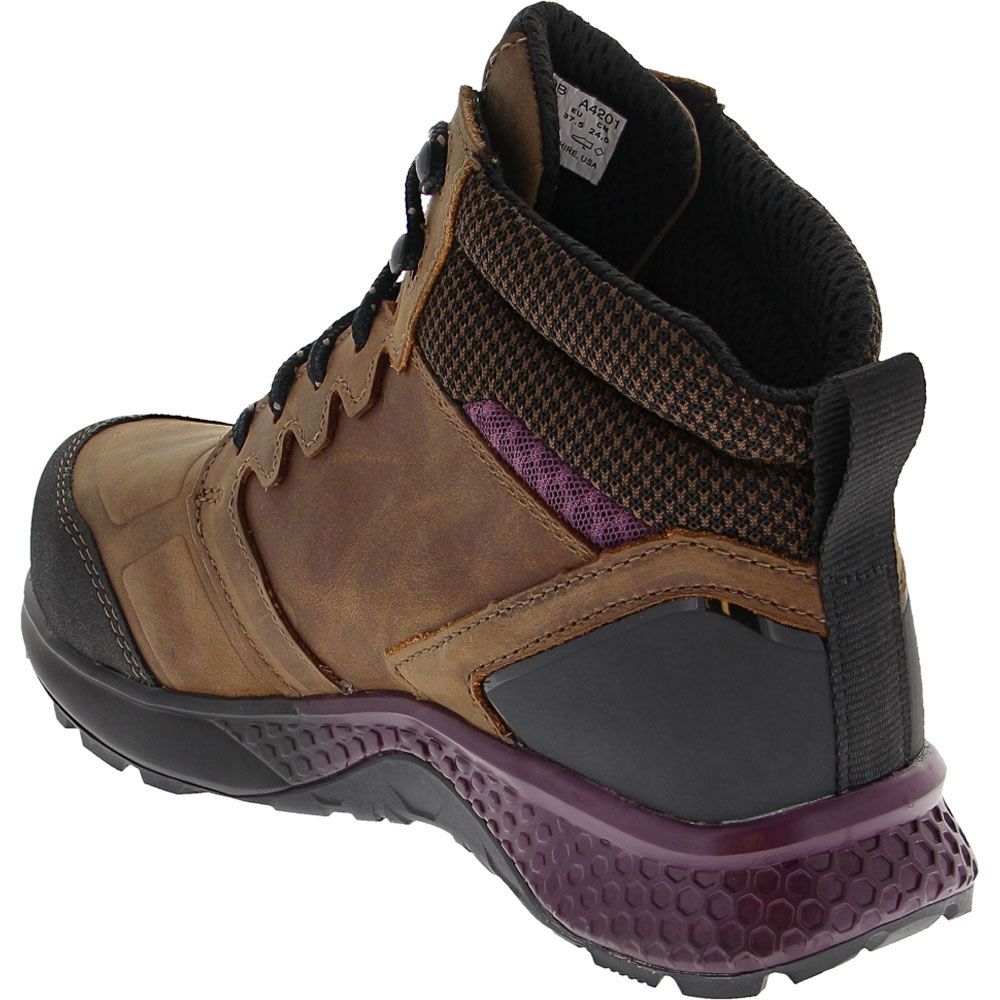 Timberland PRO Reaxion Mid Composite Toe Work Boot - Womens Brown Back View