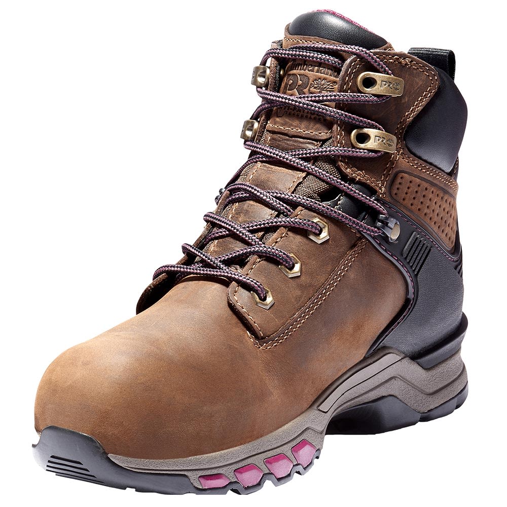 Timberland PRO Hypercharge Composite Toe Work Boots - Womens Brown Back View