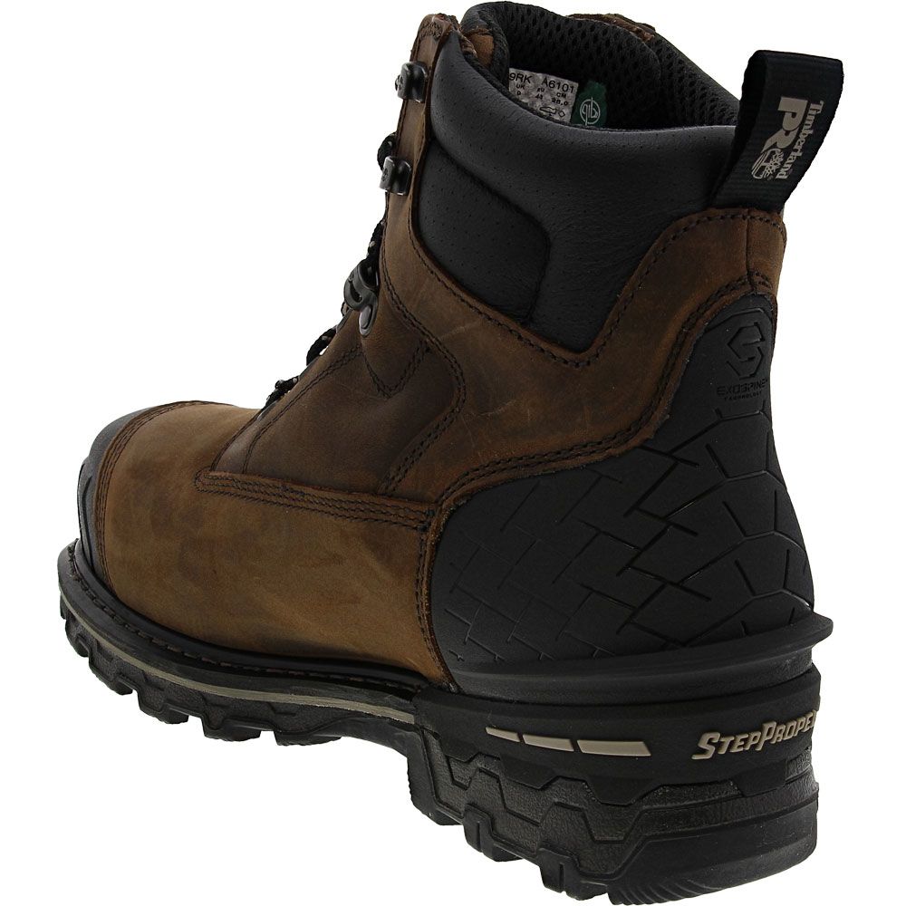 Timberland PRO Boondock Hd Composite Toe Work Boots - Mens Brown Back View