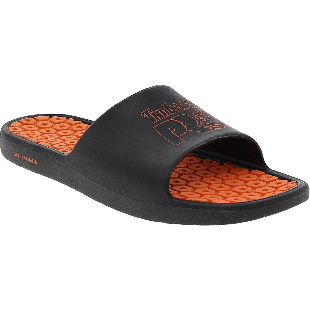 Timberland PRO Anti Fatigue Slide Sandals - Mens Black Orange