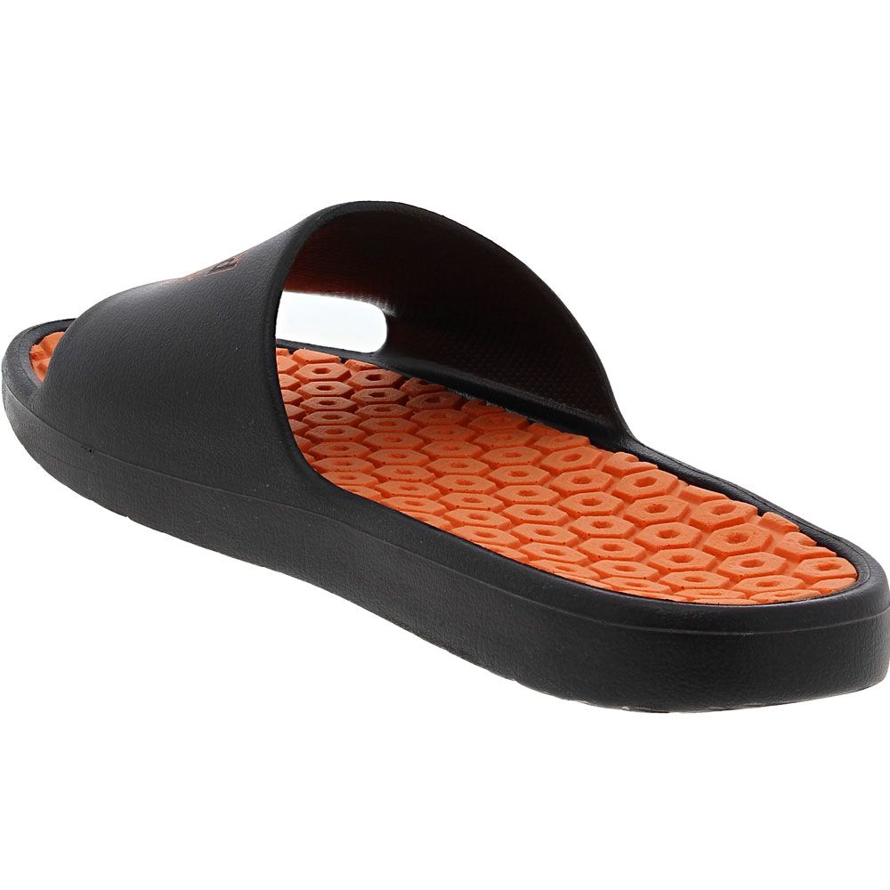 Timberland PRO Anti Fatigue Slide Sandals - Mens Black Orange Back View