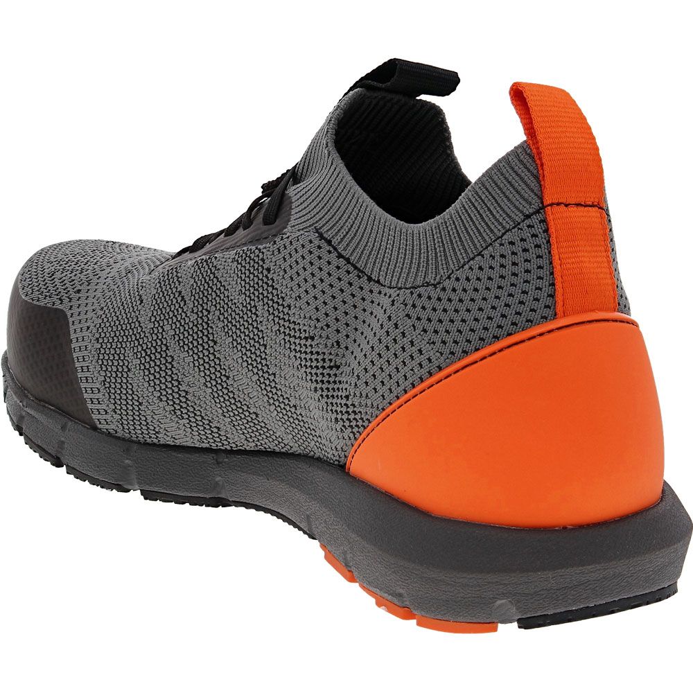 Timberland PRO Radius Knit Composite Toe Work Shoes - Mens Grey Orange Back View