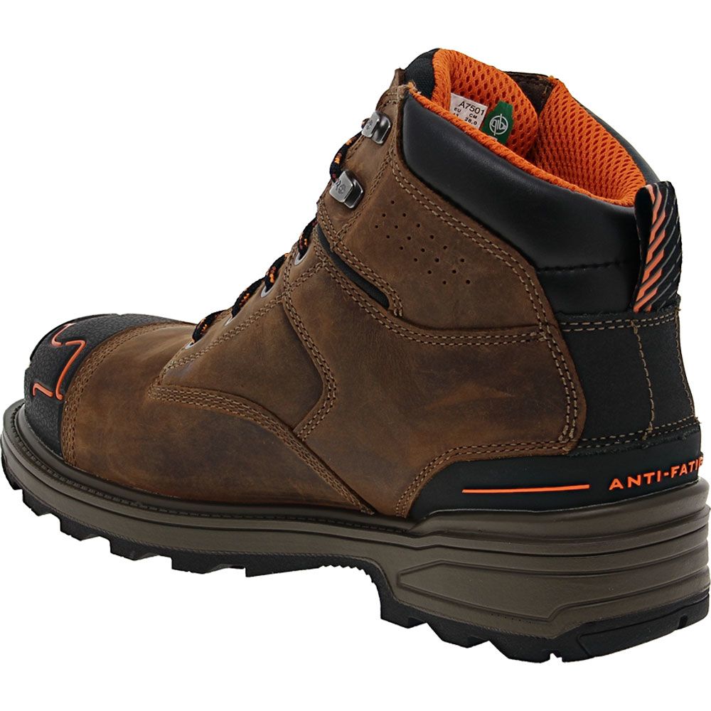 Timberland PRO Magnitude 6" Composite Toe Work Boots - Mens Brown Back View