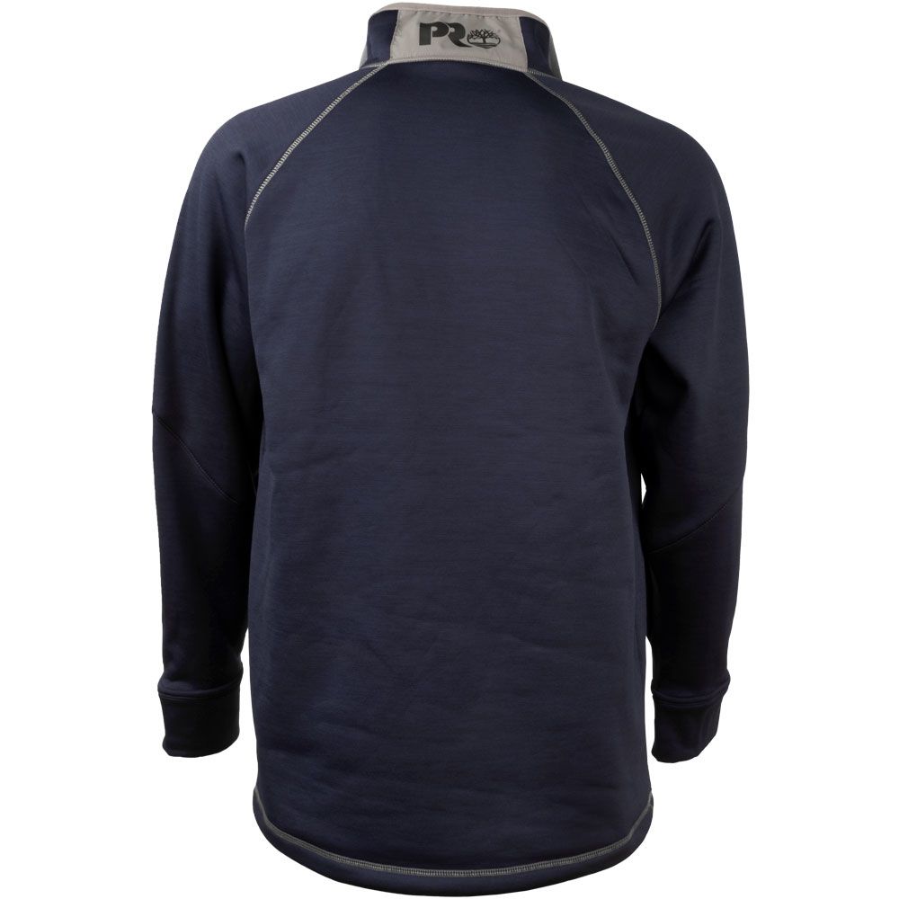 Timberland PRO Reaxion Quarter Zip Fleece Sweatshirt - Mens Navy Heather View 2