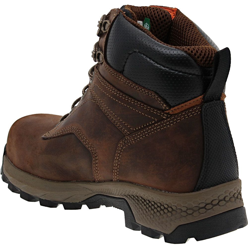 Timberland PRO Titan Ev Ct Composite Toe Work Boots - Mens Dark Brown Back View