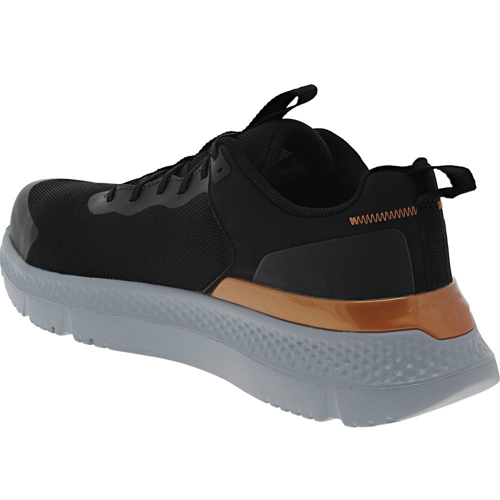 Timberland PRO Setra Low Composite Toe Work Shoes - Mens Black Orange Back View