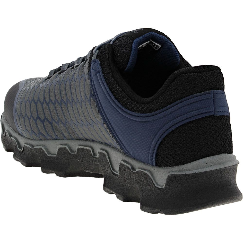 Timberland PRO Powertrain Sport Safety Toe Work Shoes - Mens Grey Navy Back View