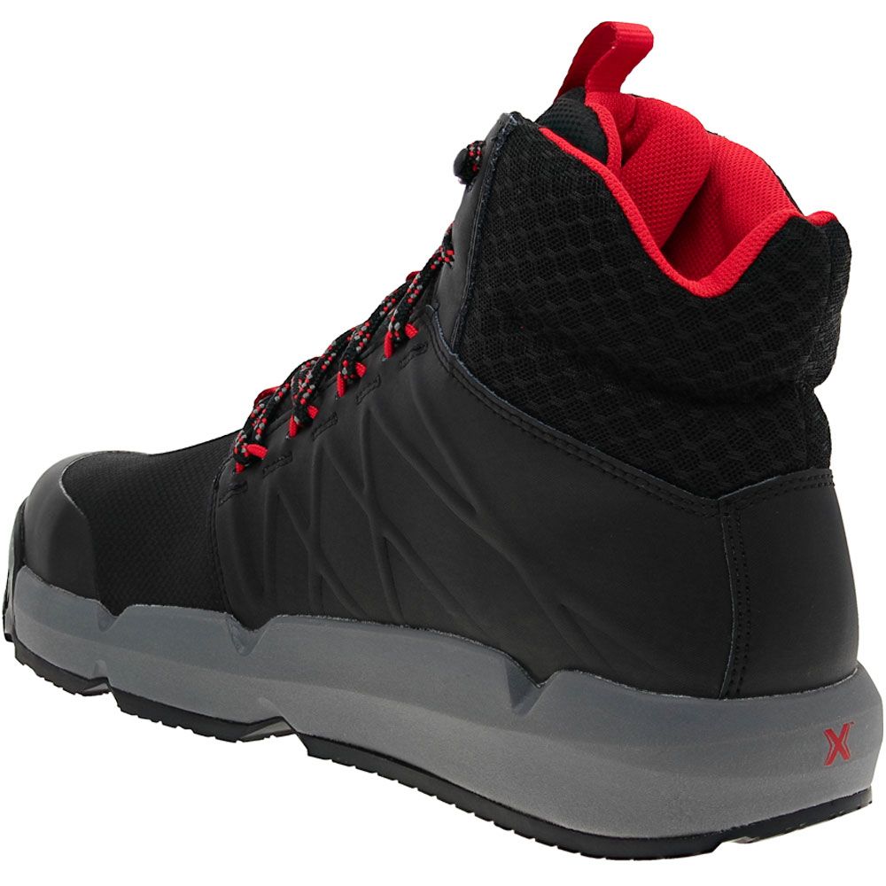 Timberland PRO Morphix 6in Composite Toe Work Boots - Mens Black Red Back View