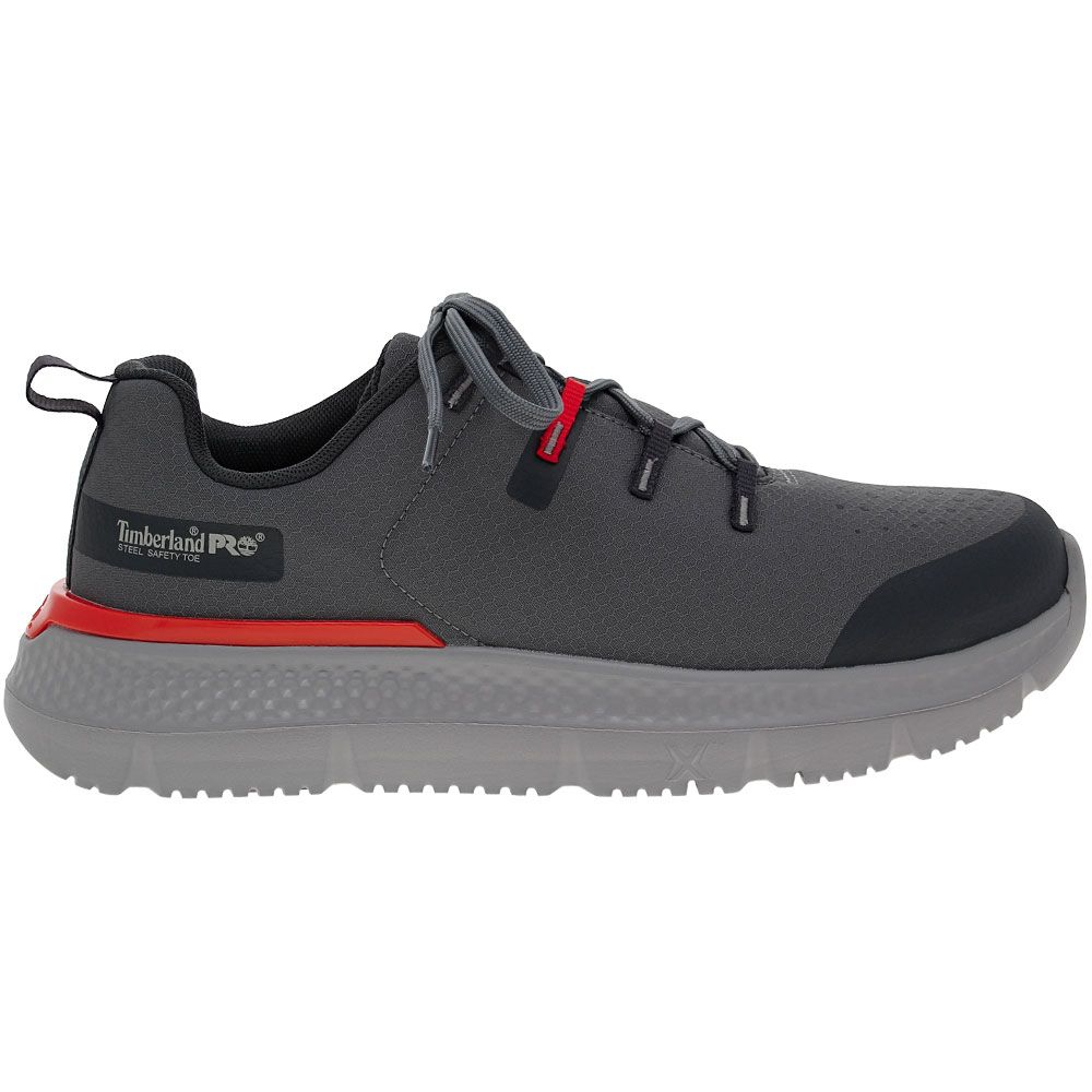 Timberland PRO Intercept Steel Toe Work Shoes - Mens Grey Side View