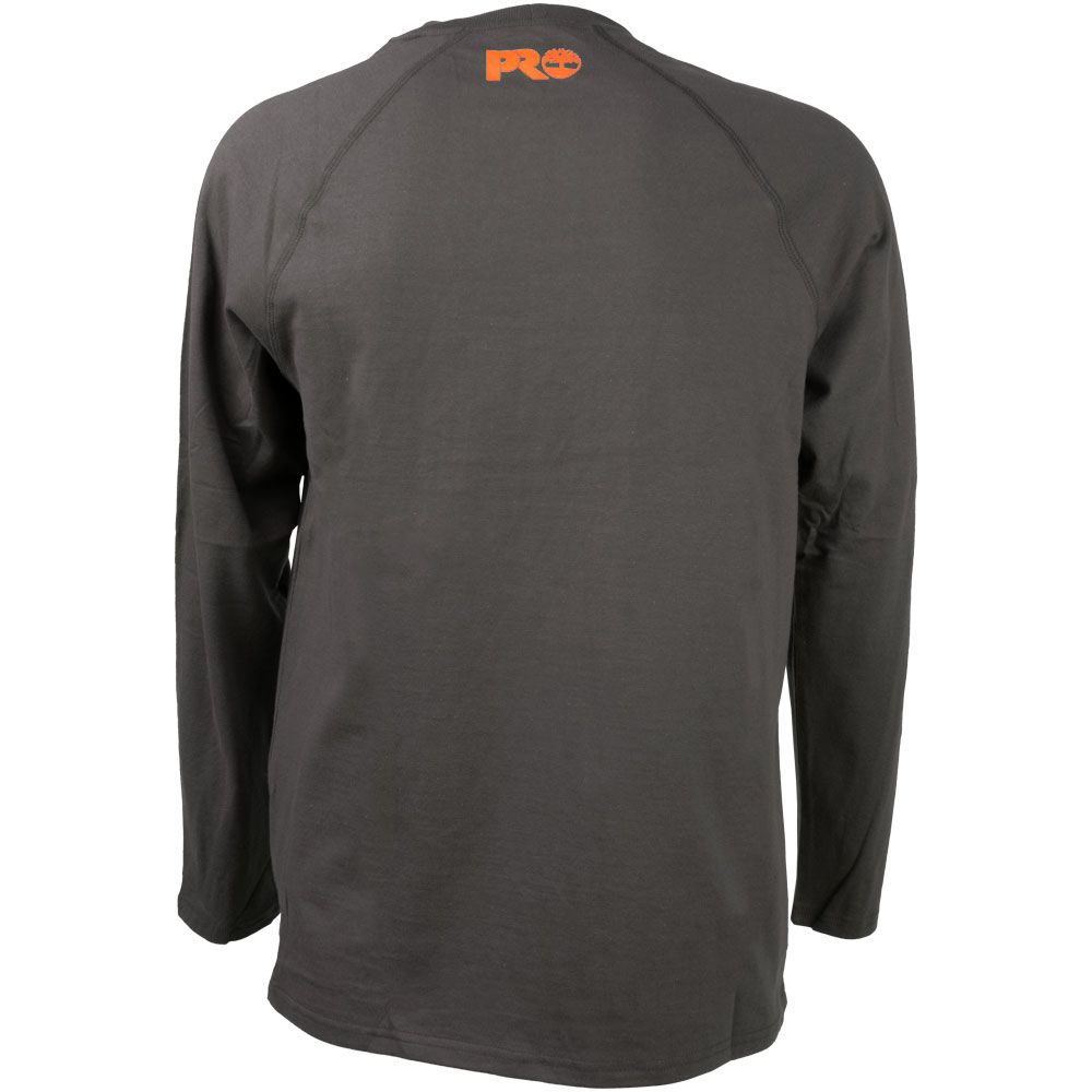 Timberland PRO Reflective Logo Long Sleeve T Shirt - Mens Grey Asphalt View 2
