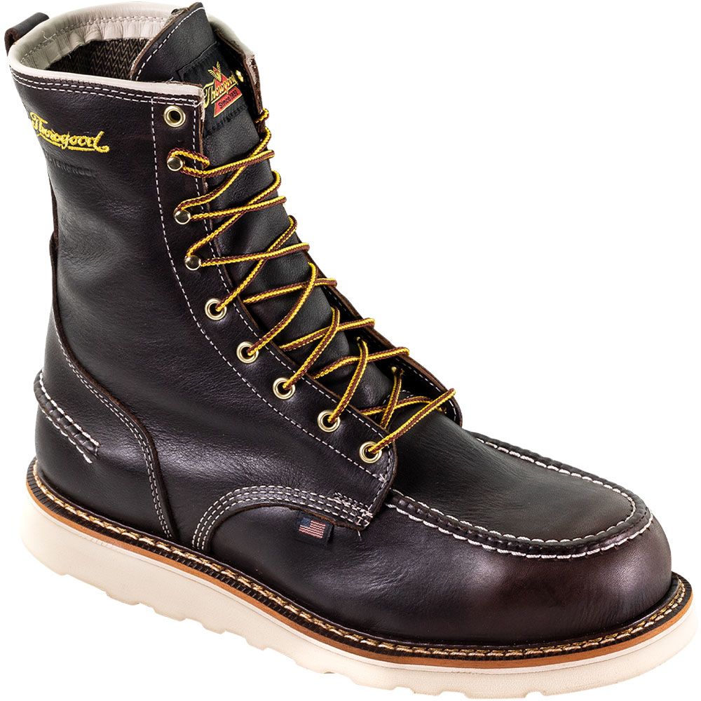 Thorogood 804-3800 1957 WP 8" Steel Toe Work Boots - Mens Brown