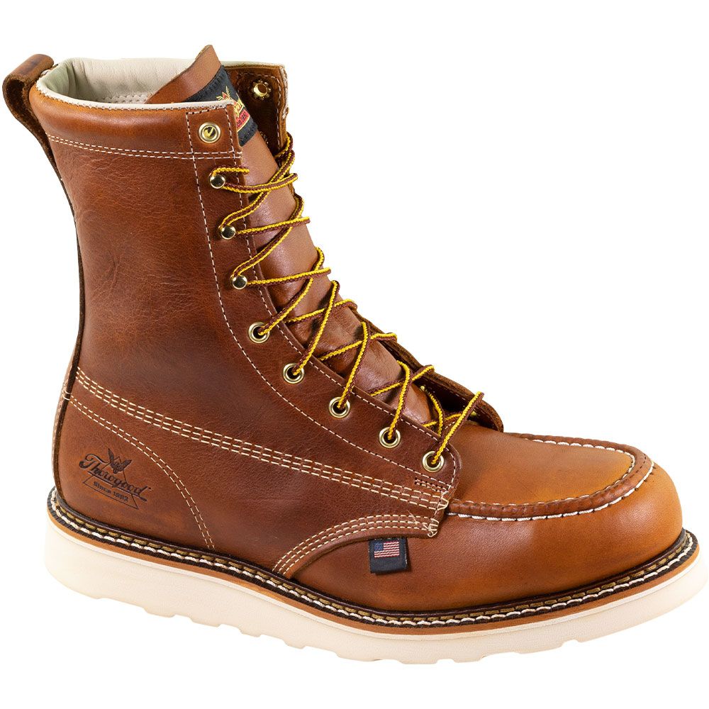 Thorogood 804-4208 Heritage 8" Steel Toe Work Boots - Mens Tobacco