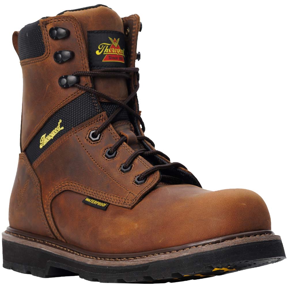 Thorogood Job Site 8" 804-4243 Safety Toe Work Boots - Mens Brown