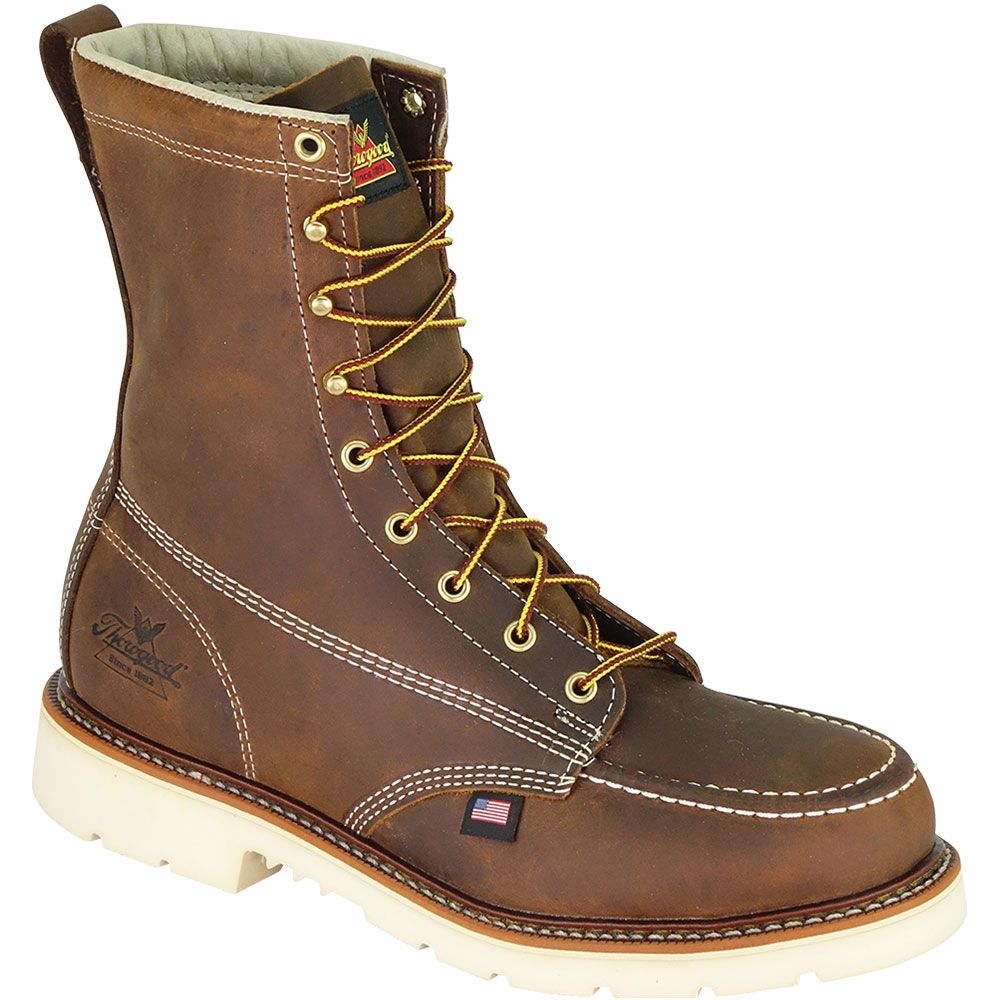 Thorogood 804-4378 Heritage Moc 8" Steel Toe Work Boots - Mens Trail Crazyhorse