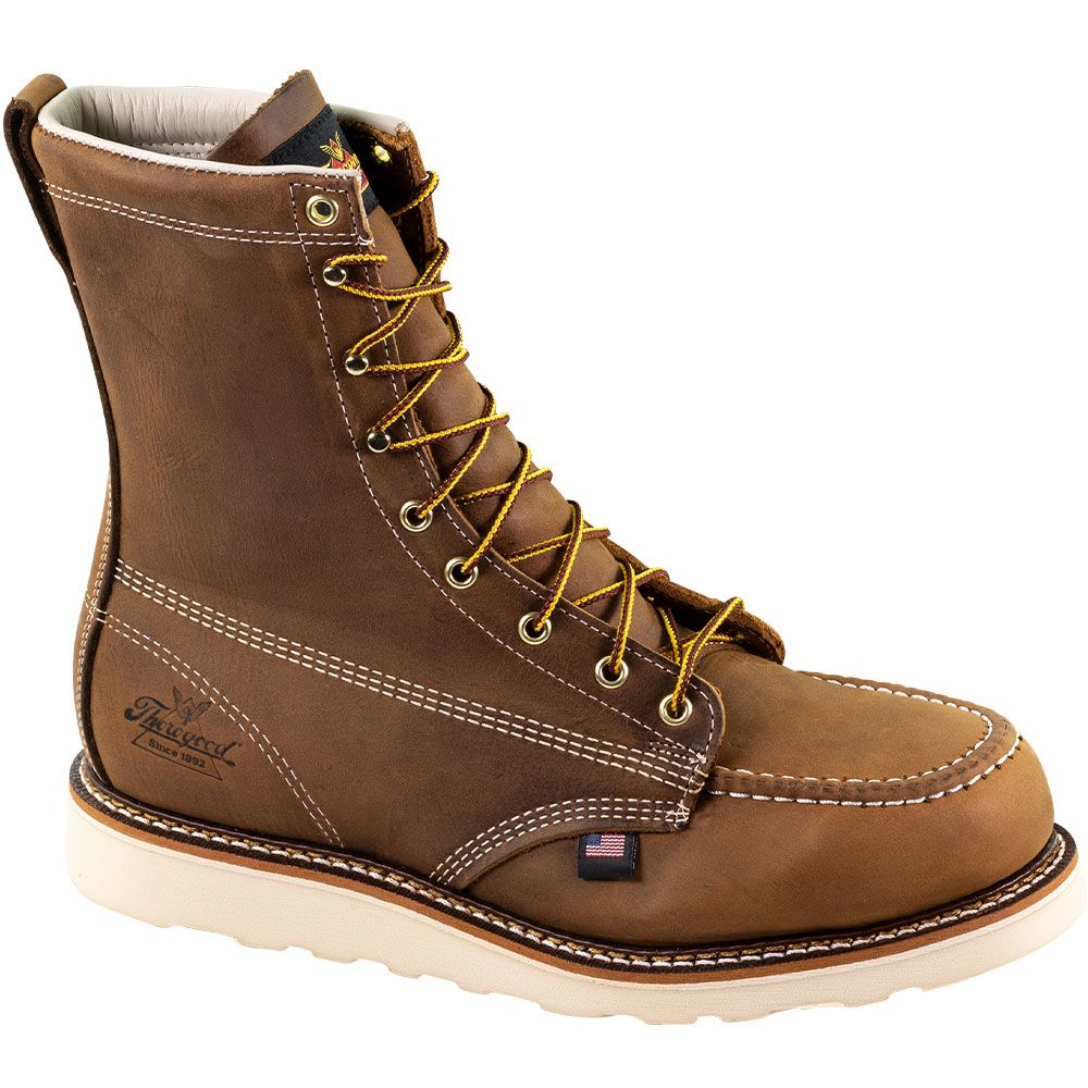 Thorogood 804-4478 Heritage Moc 8" Steel Toe Work Boots - Mens Trail Crazyhorse