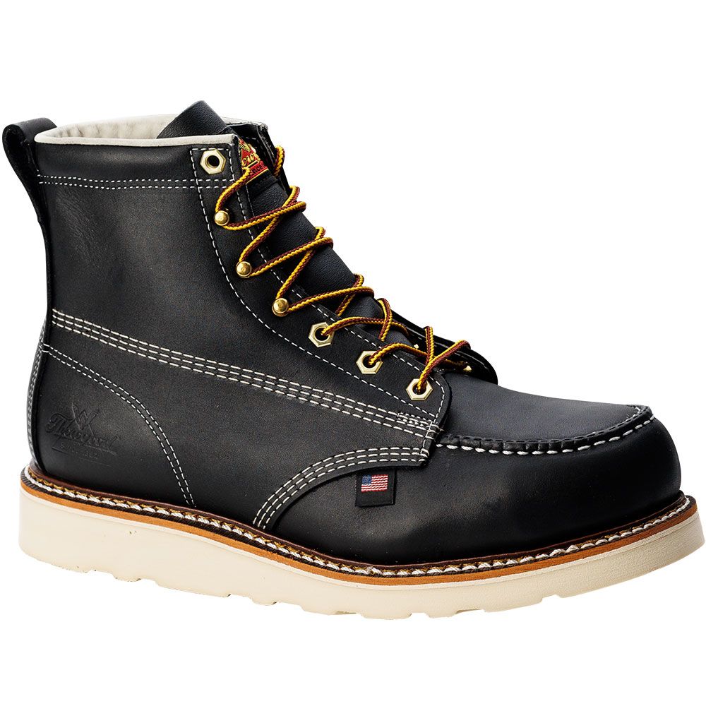 Thorogood 804-6201 Heritage Moc 6" Safety Toe Work Boots - Mens Black