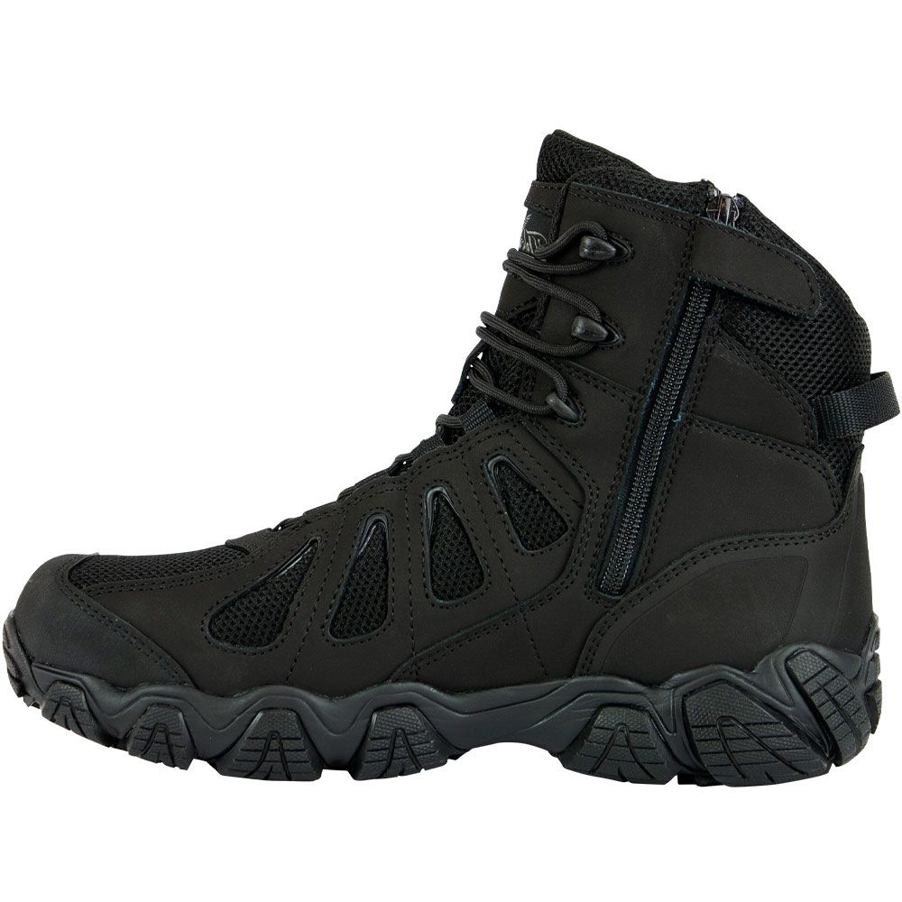 Thorogood 804-6290 Crosstrex Zip 6" WP Boots - Mens Black Grey Back View