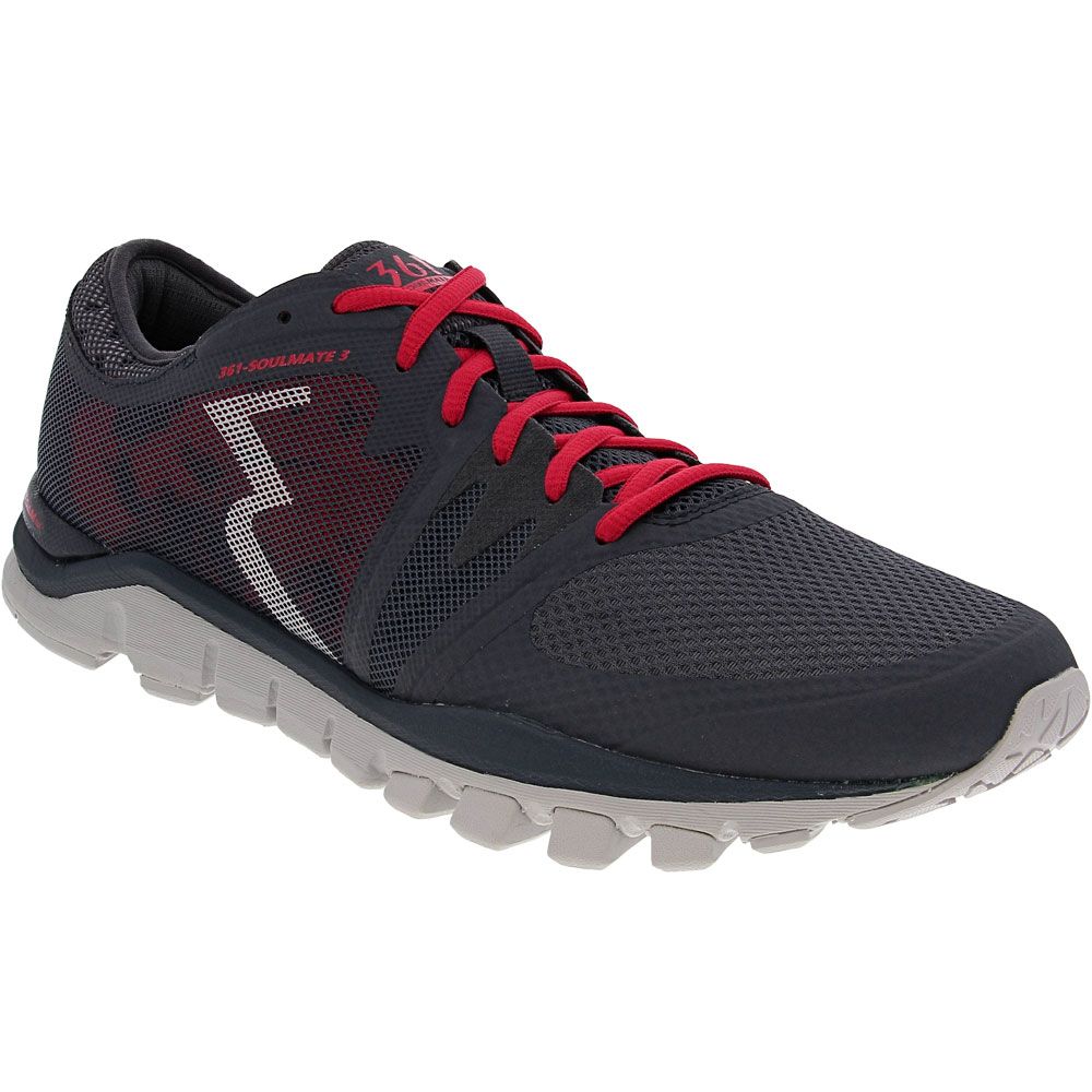 361 Degrees Soulmate 3 Training Shoes - Mens Ebony Risk Red