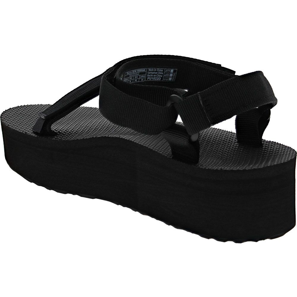 Teva Flatform Universal Outdoor Sandals - Womens Black Back View