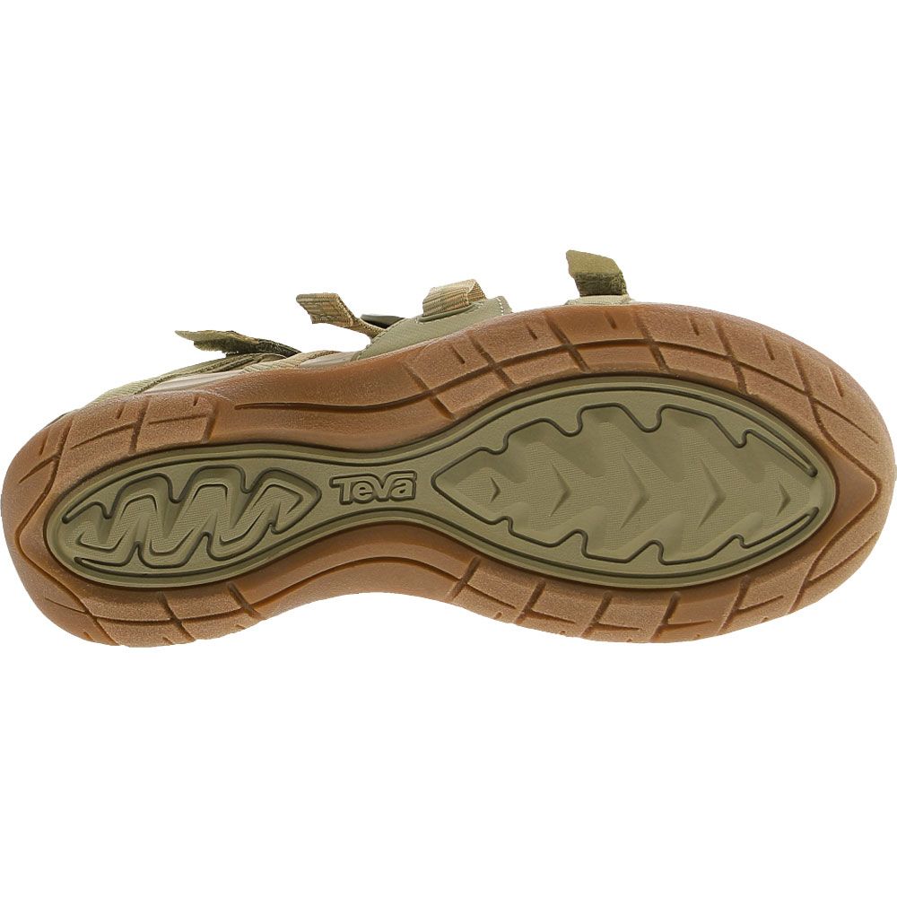 Teva Ascona Sport Web Water Sandals - Womens Olive Sole View