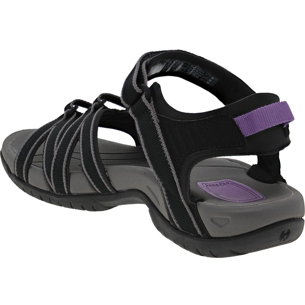 Teva Tirra Outdoor Sandals - Womens Black Grey Back View