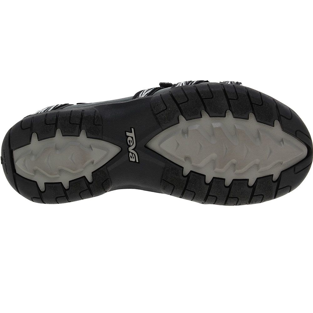 Teva Tirra Outdoor Sandals - Womens Palms Black White Sole View