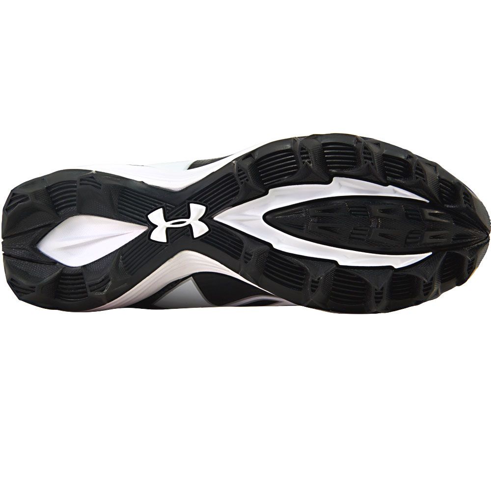 Under Armour Crusher Rm Football Cleats - Boys Black White Sole View