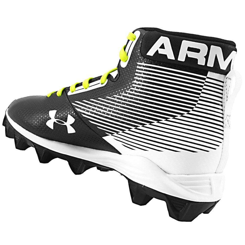 Under Armour Hammer Rm Football Cleats - Boys Black White Back View