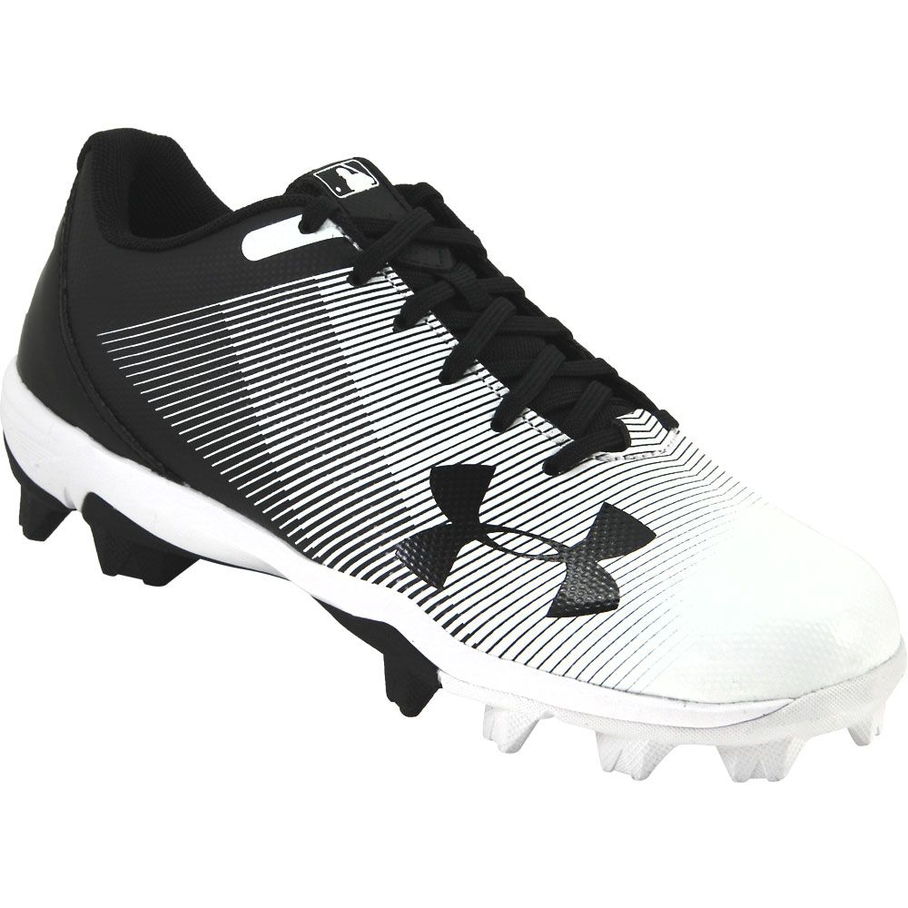 Under Armour Leadoff Low Rm Kids Baseball Cleats Black White