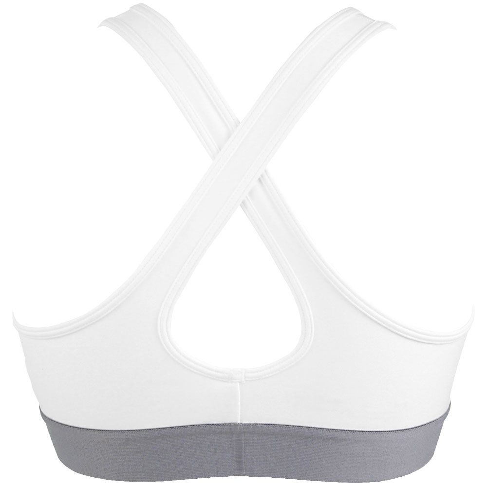 Under Armour Armour Mid Cross Sports Bras - Womens White View 2