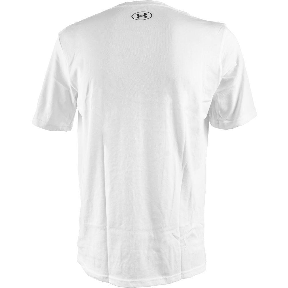 Under Armour Boxed Sportstyle Short Sleeve T Shirt - Mens White Green View 2