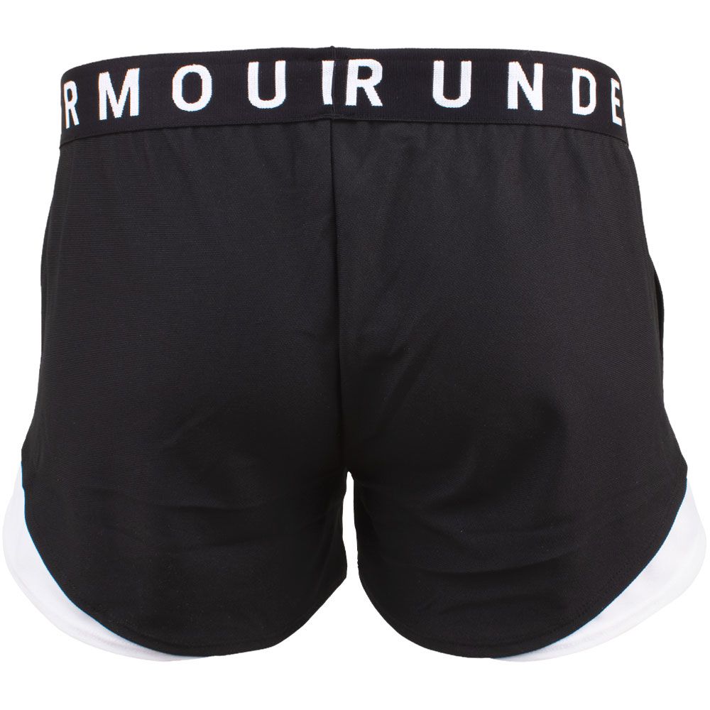 Under Armour Play-Up Shorts - Womens Black White View 2