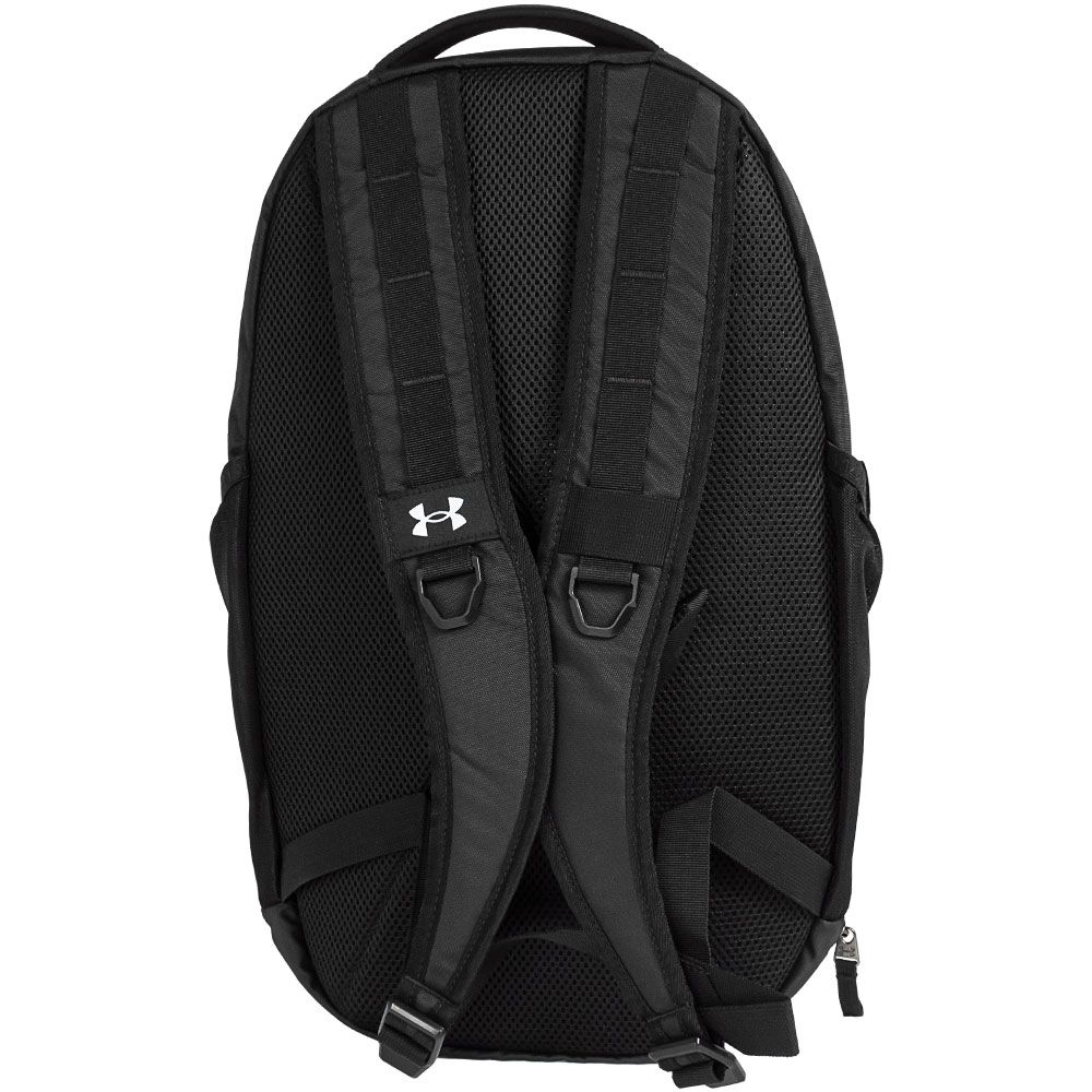 Under Armour Hustle 5 Backpack Bag Black Silver View 2