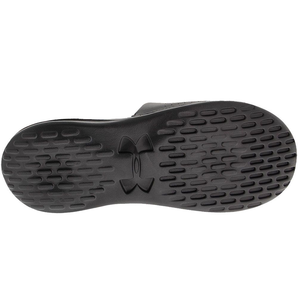 Under Armour Playmaker Fix Sl Slide Sandals - Mens Black White Sole View