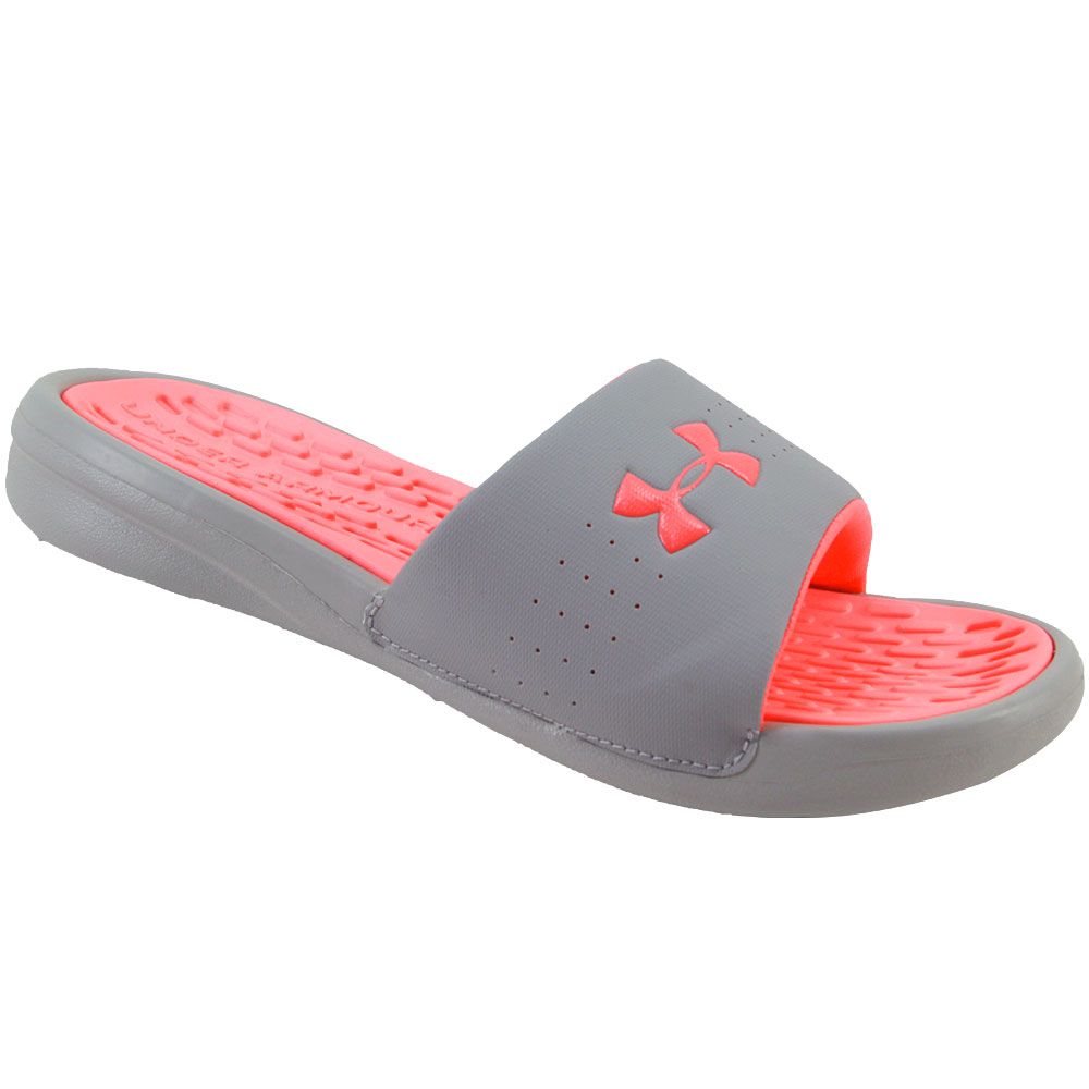 Under Armour Playmaker Fixed Sl Slide Sandals - Womens Coral Grey