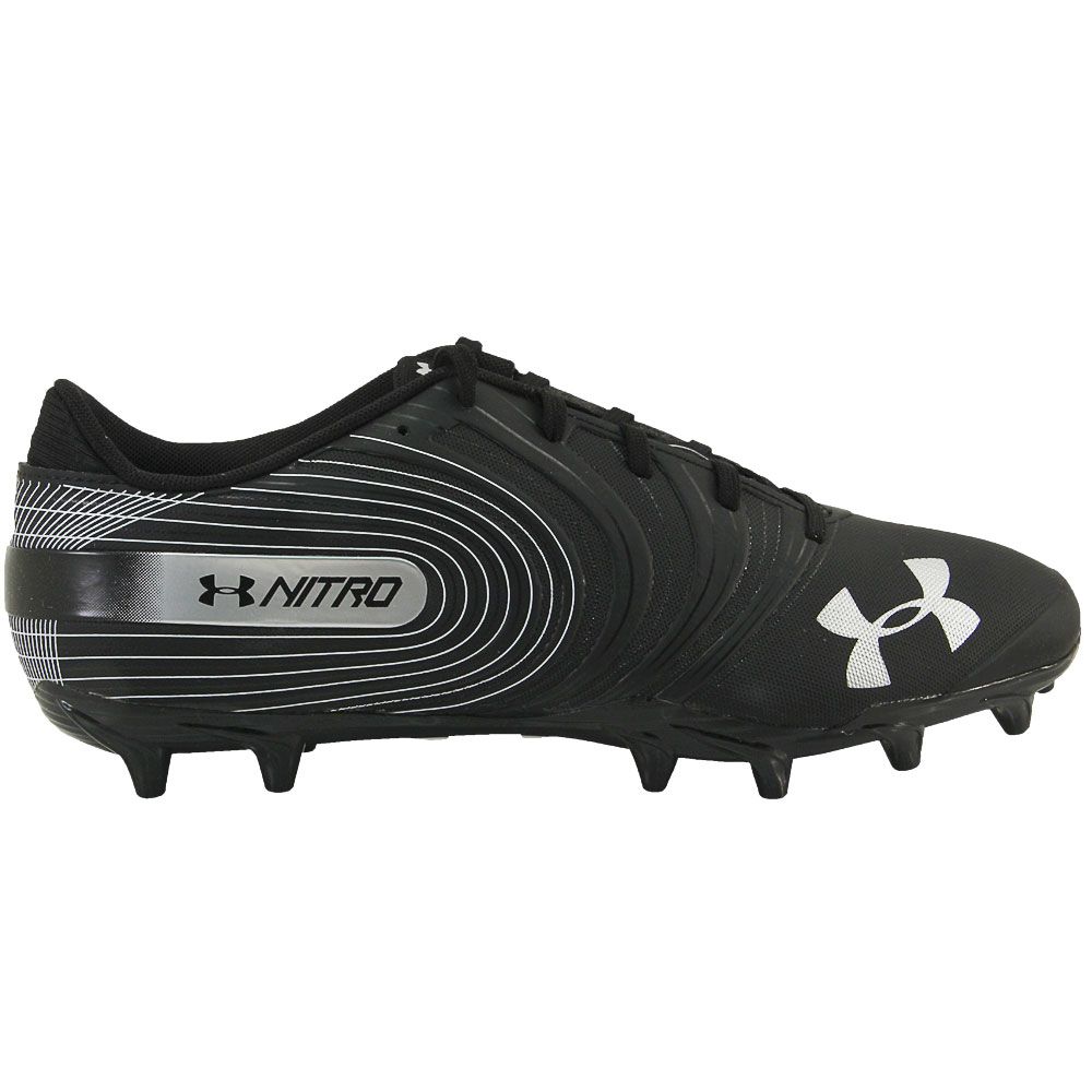 Under Armour Mens Nitro Low MC Football Shoes Black 3000182-001 Cleats New 