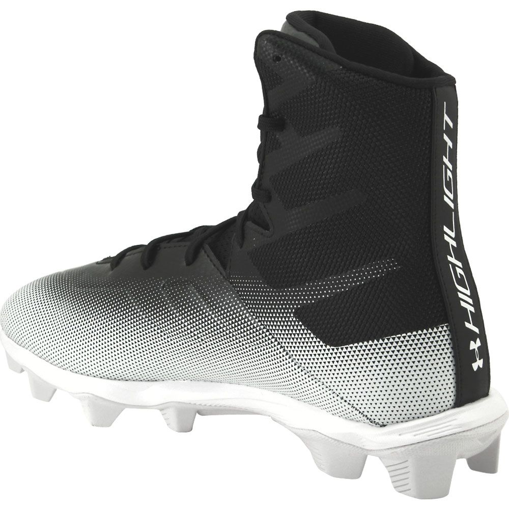 Under Armour Highlight Rm Football Cleats - Mens Black White Back View