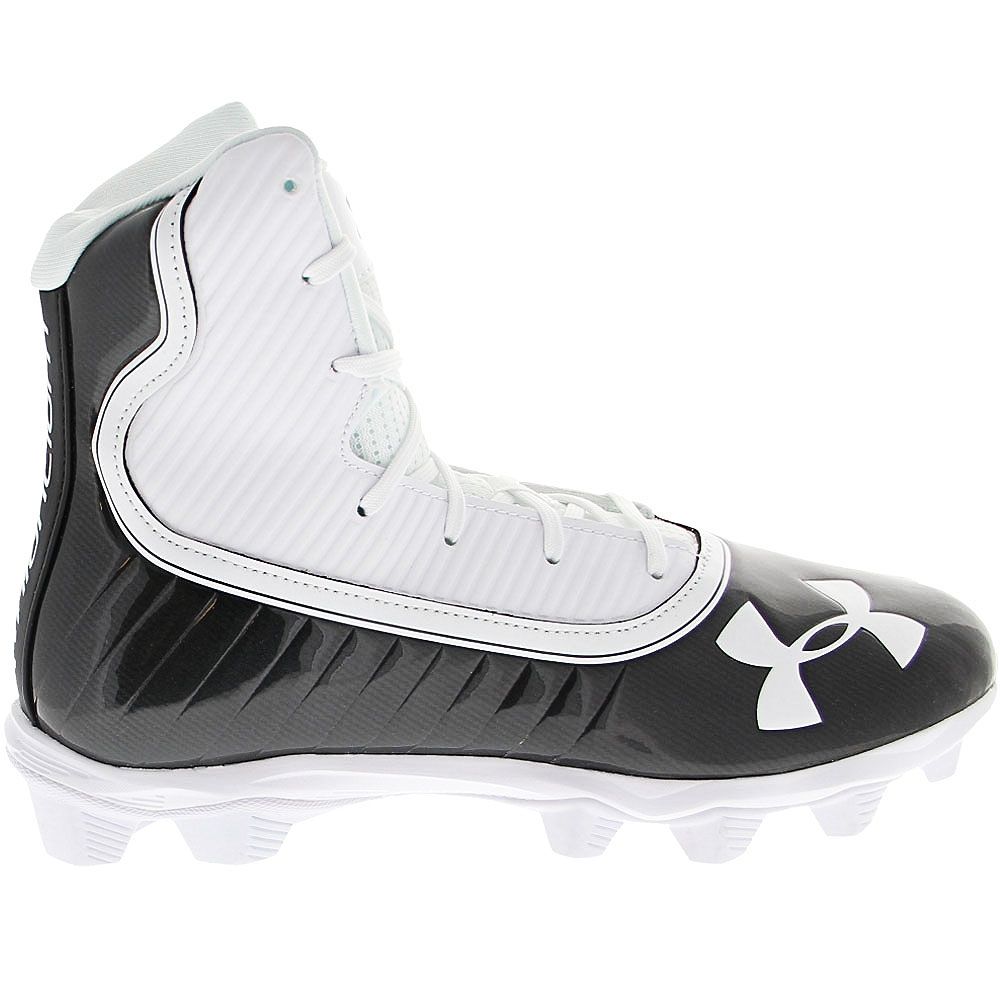 black high top under armour cleats