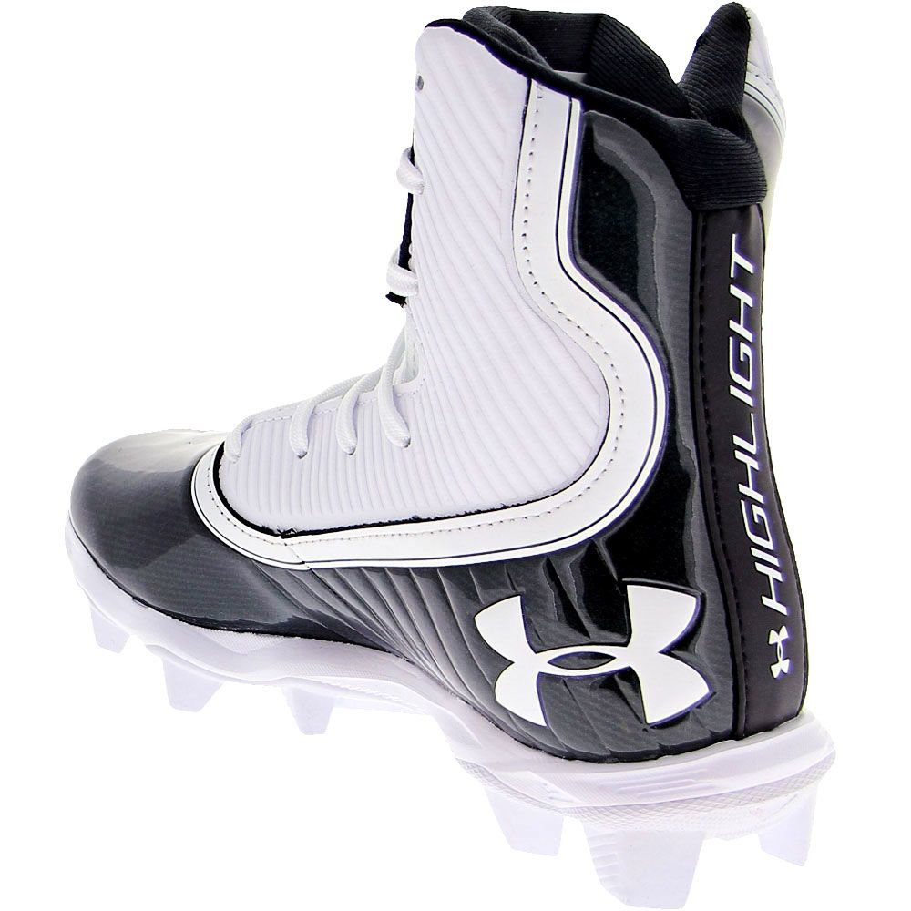 Under Armour Highlight Rm 19 Football Cleats - Boys Black White Back View