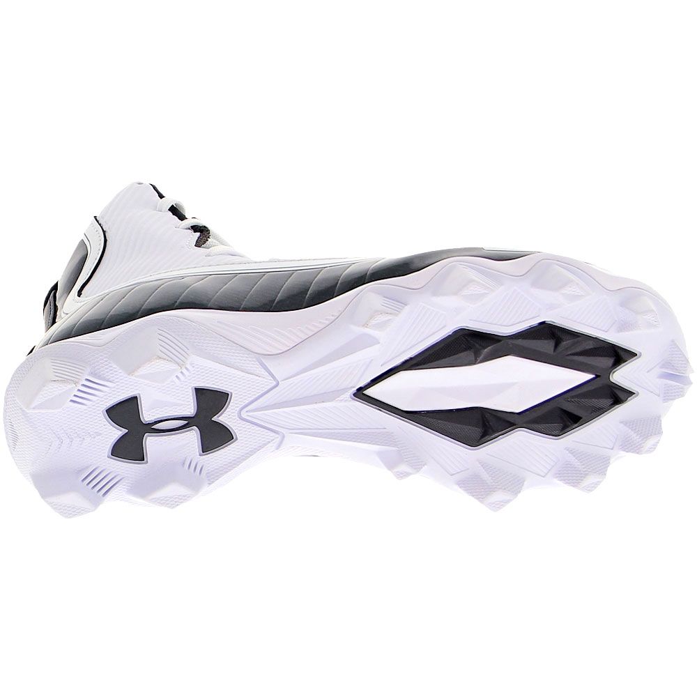 Under Armour Highlight Rm 19 Football Cleats - Boys Black White Sole View