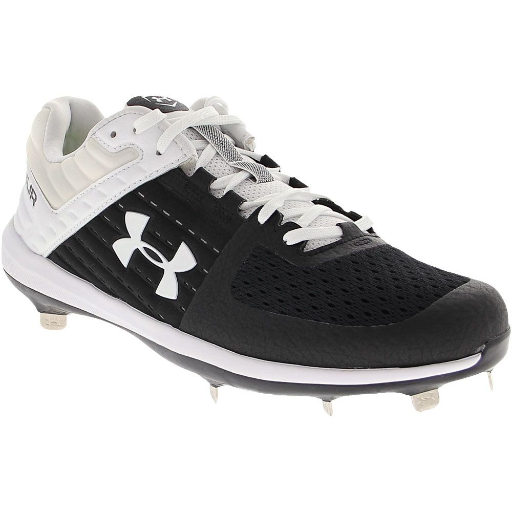Under Armour Yard Low St Baseball Cleats - Mens Black White