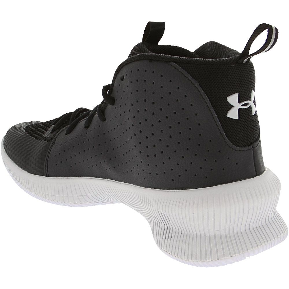Under Armour Jet Basketball Shoes - Mens Black Grey Back View