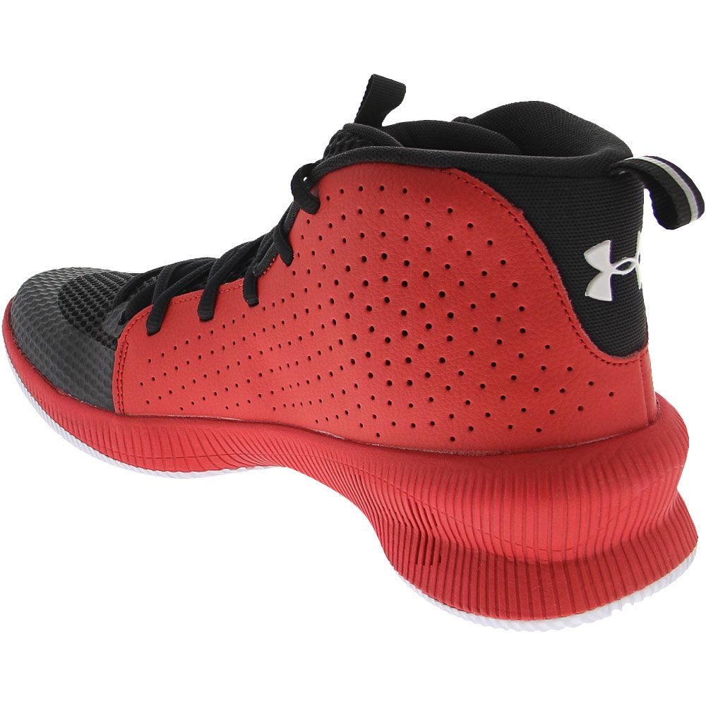 Under Armour Jet Basketball Shoes - Mens Black Red Back View