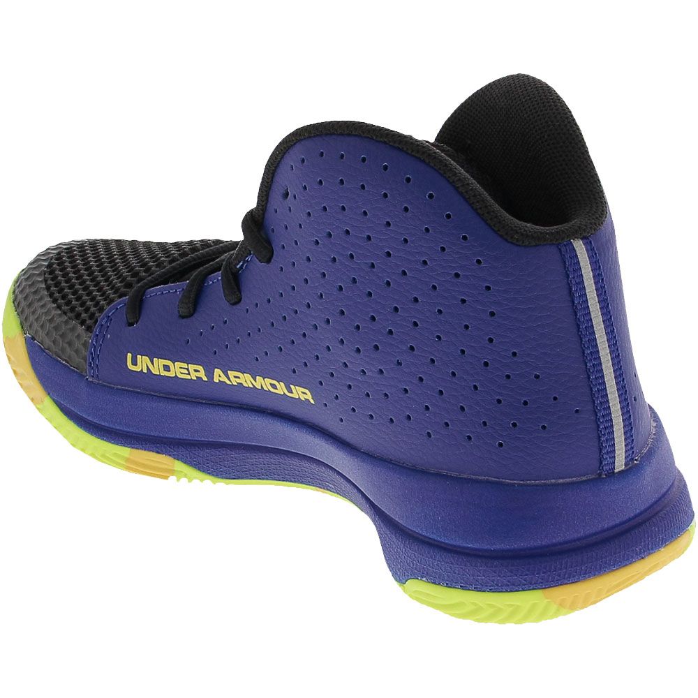 Under Armour Jet 2019 Gs Basketball - Girls Royal Blue Black Yellow Back View