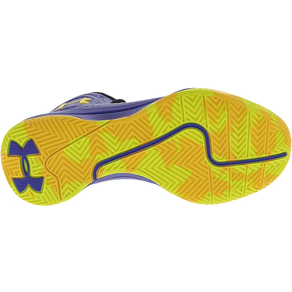 Under Armour Jet 2019 Gs Basketball - Girls Royal Blue Black Yellow Sole View