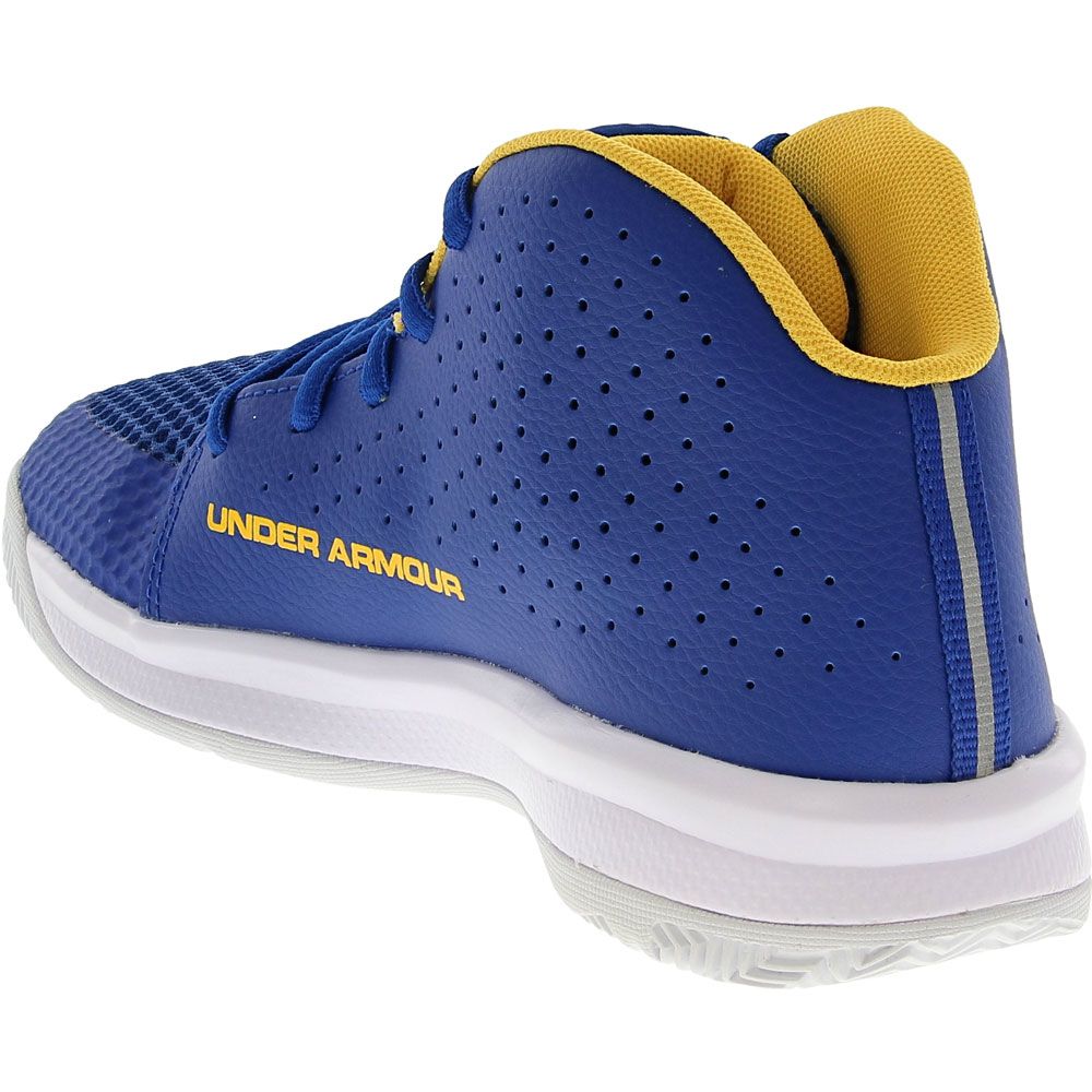 Under Armour Jet 2019 Ps Basketball - Boys | Girls Royal White Yellow Back View