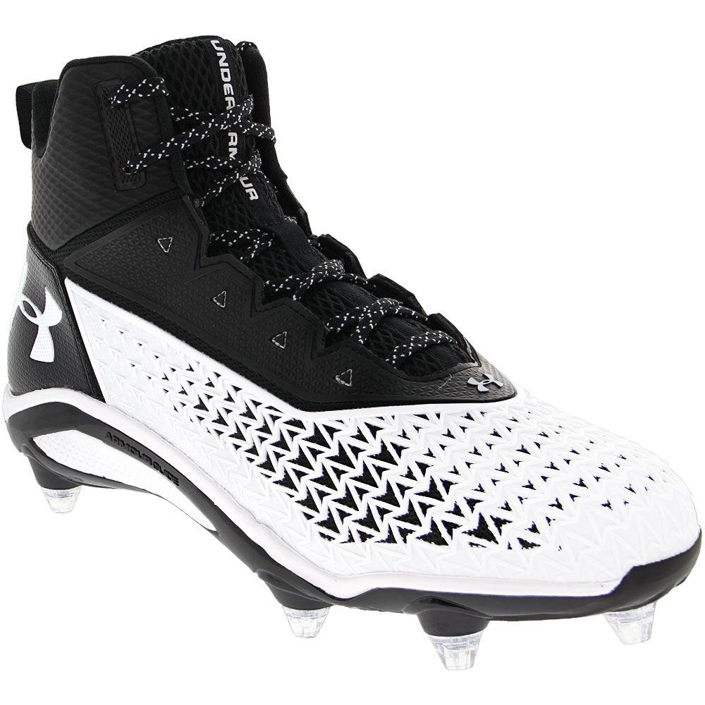 Under Armour Hammer D Football Cleats - Mens Black White