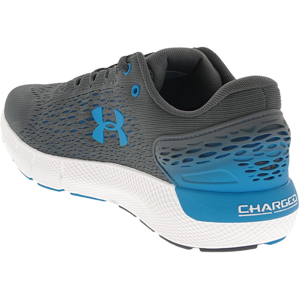 Under Armour Charged Rogue 2 Running Shoes - Mens Steel Blue Back View